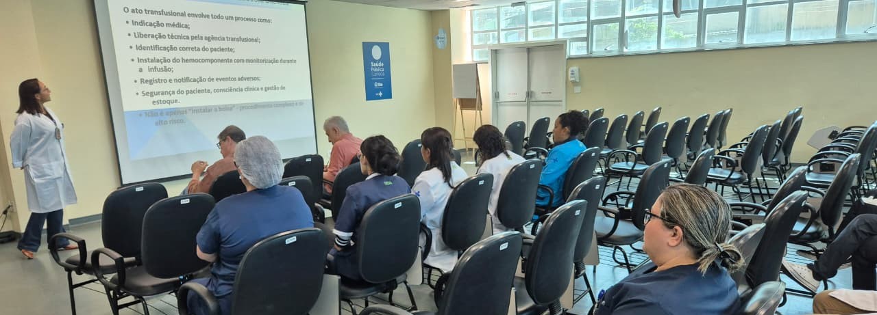 Palestra sobre Uso Racional de Sangue e Hemocomponentes